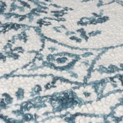Wollteppich - Wallo Yasmin Elfenbein Blau