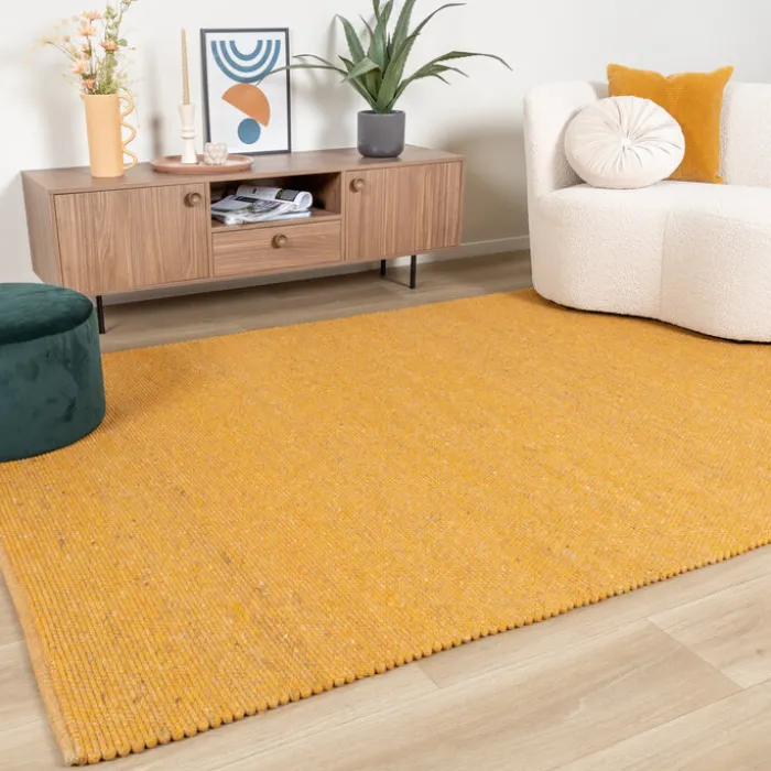 Wollteppich - Wise Gelb Orange 378